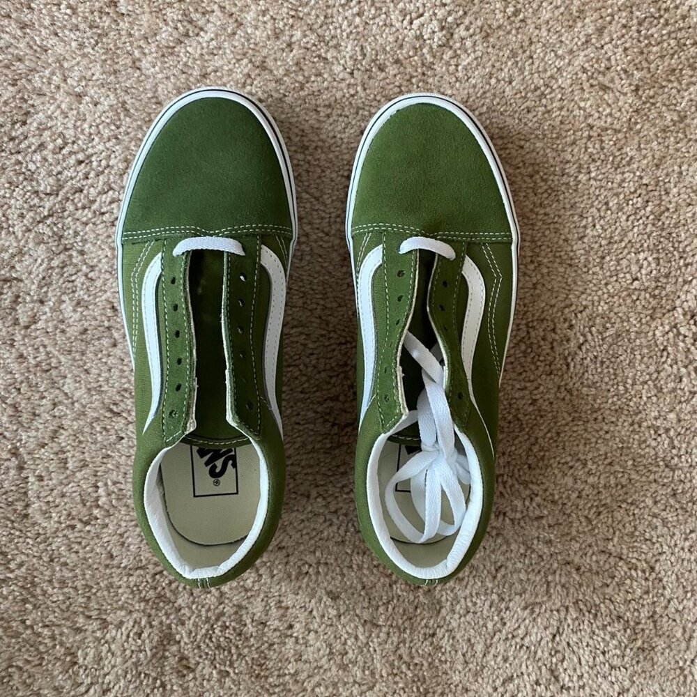 NEW UNWORN Olive Green Vans Old Skool Sneakers